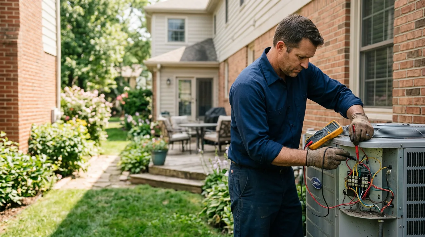 HVAC technician working near Coram, NY